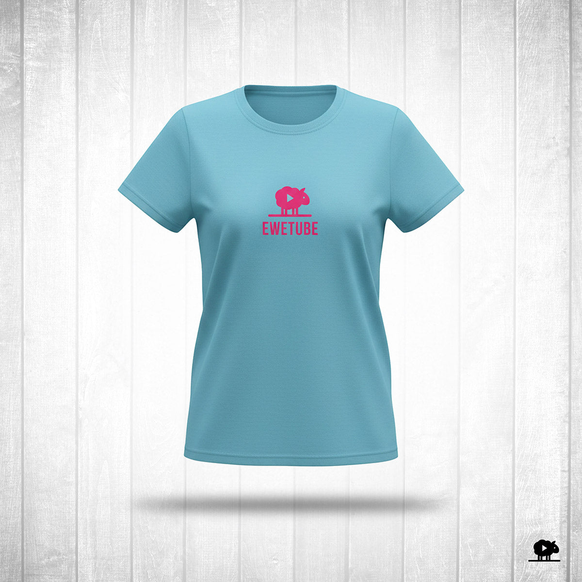 Ewetube Sky Blue Womens T-Shirt
