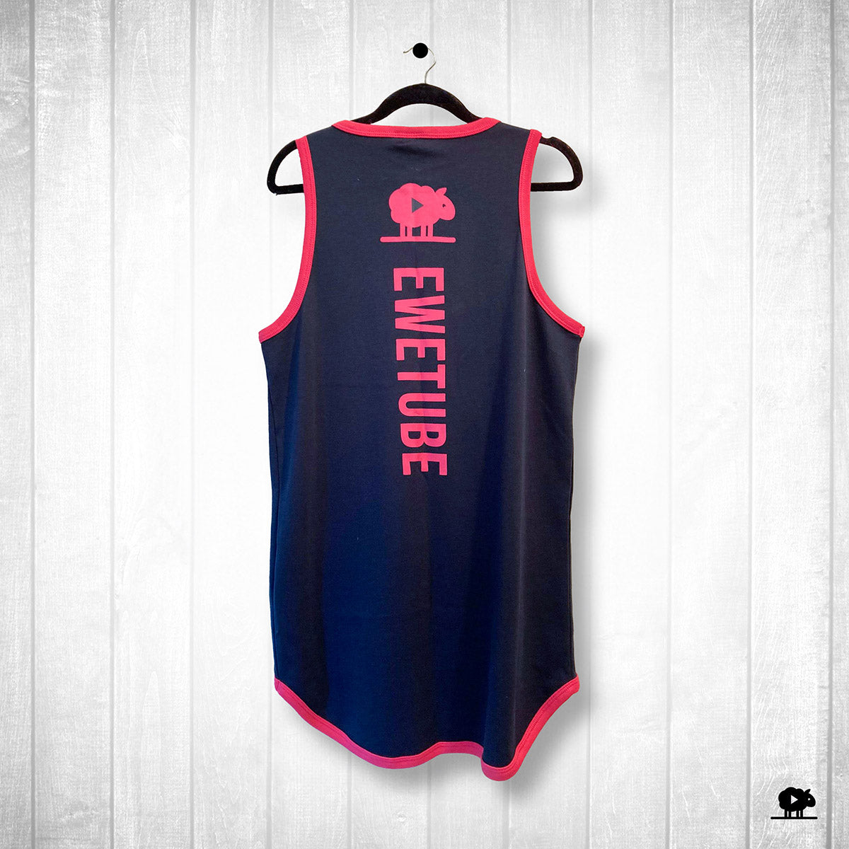 Ewetube Navy/Pink Shearing Singlet