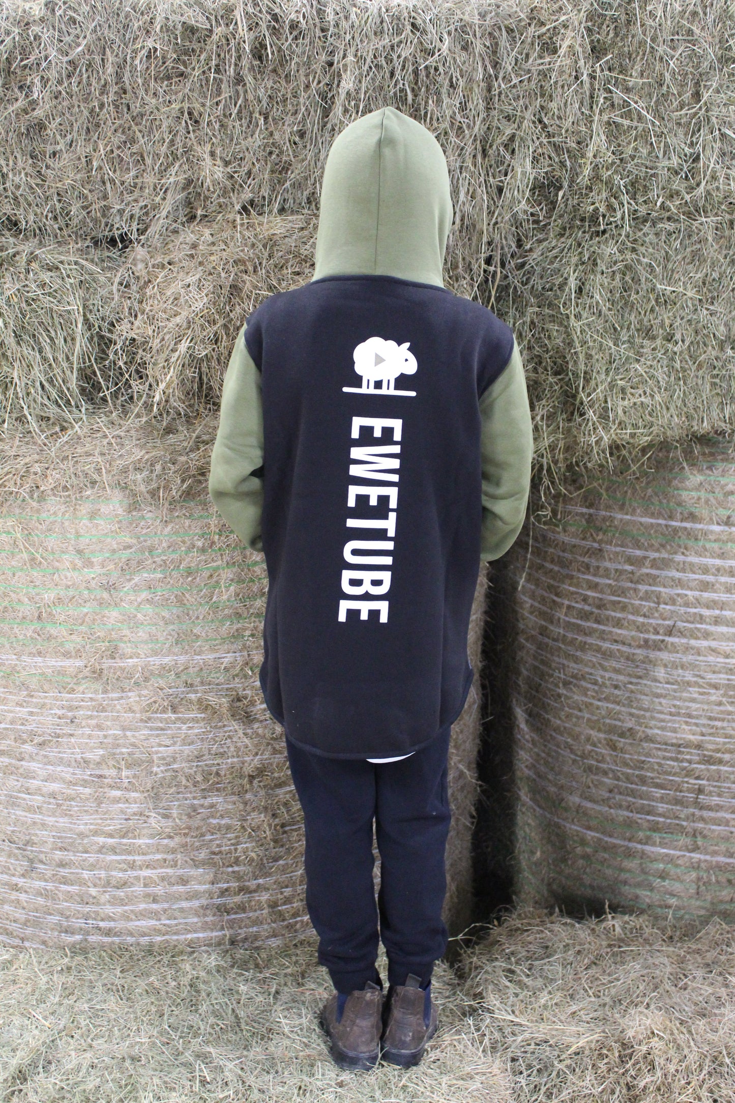 Ewetube Kids Khaki/Grey Shearing Hoodie