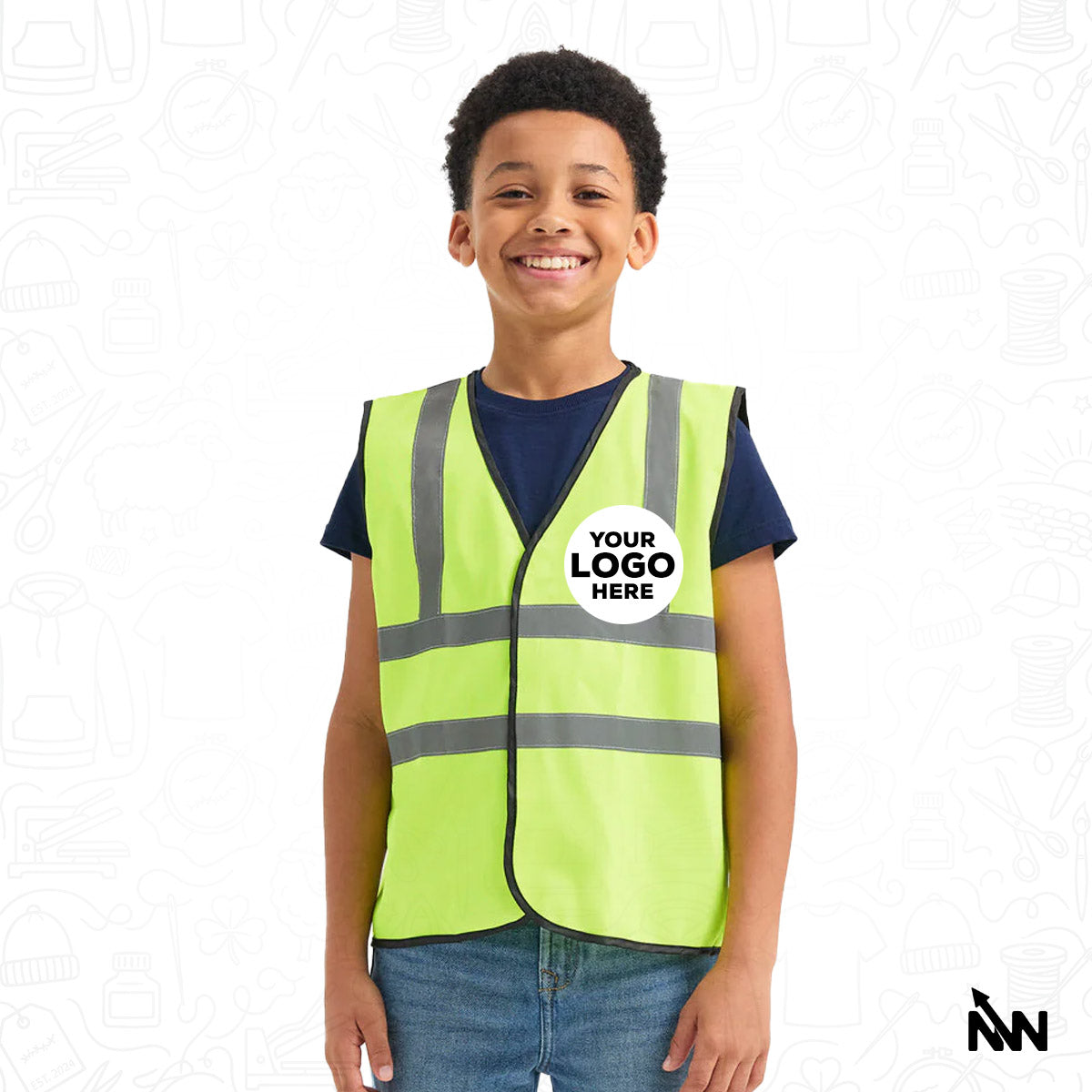 Custom Branded Kids Hi-Vis Safety Waistcoat (UC806)