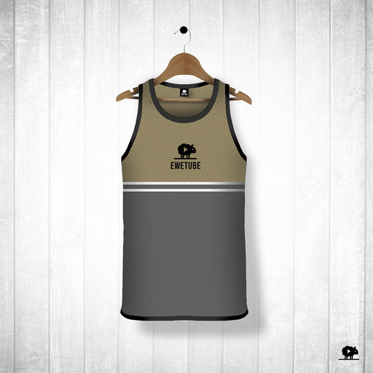 Ewetube Kids Khaki/Grey Shearing Singlet