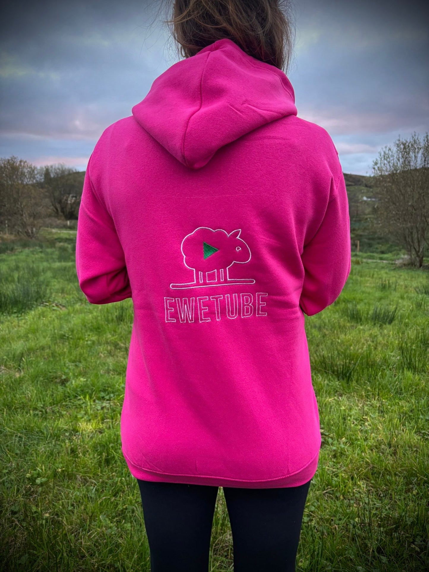 Ewetube Pink Hoodie - Double Logo