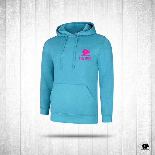 Ewetube Sky Blue Hoodie - Double Logo