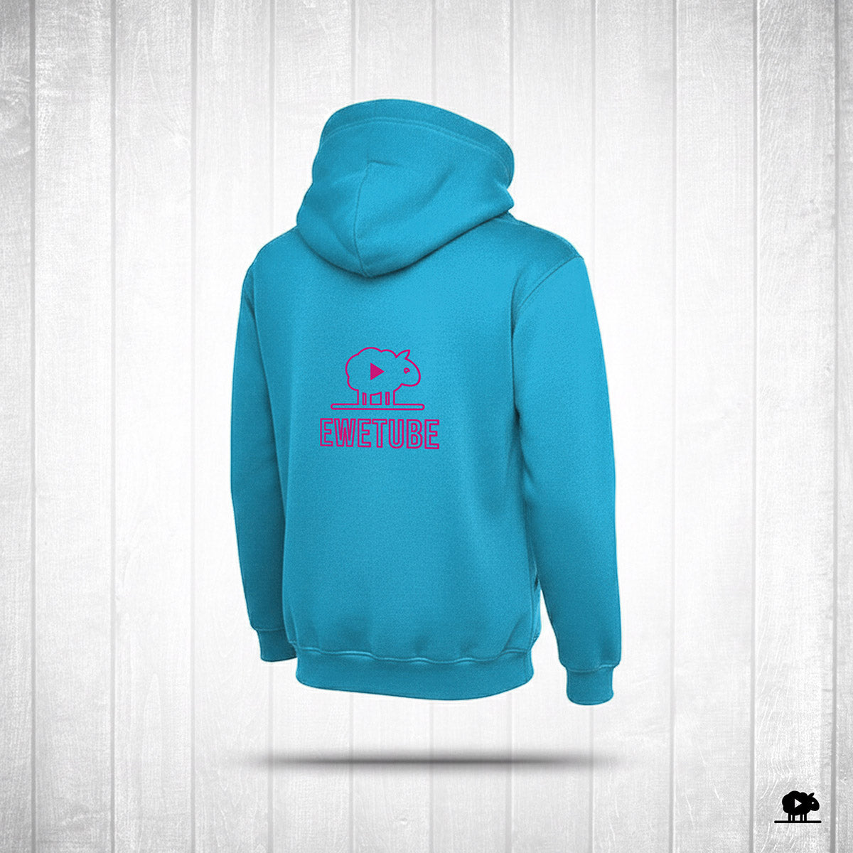 Ewetube Sky Blue Hoodie - Double Logo