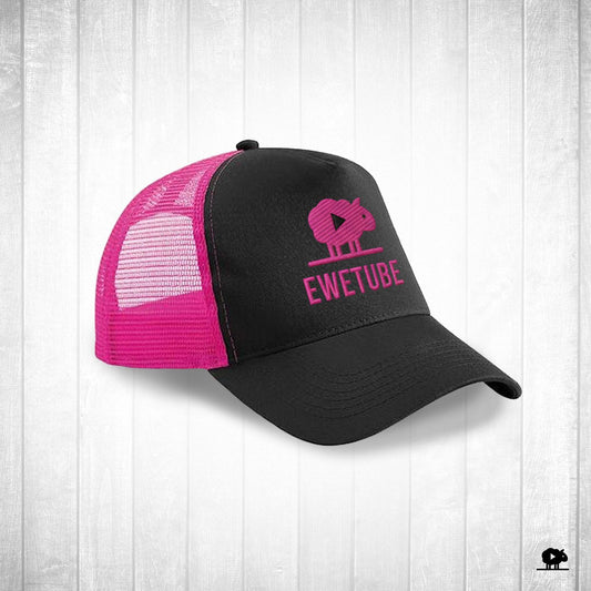 Ewetube Fuchsia/Black Trucker Cap