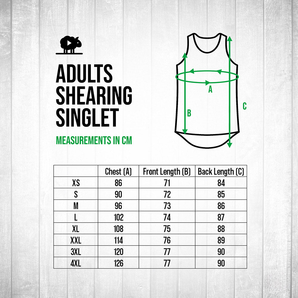 Ewetube Black/Green Shearing Singlet