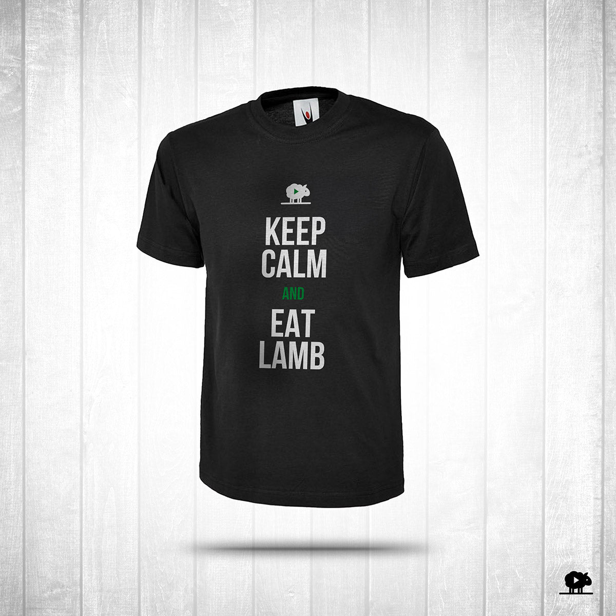 Ewetube Black KEEP CALM Unisex T-shirt