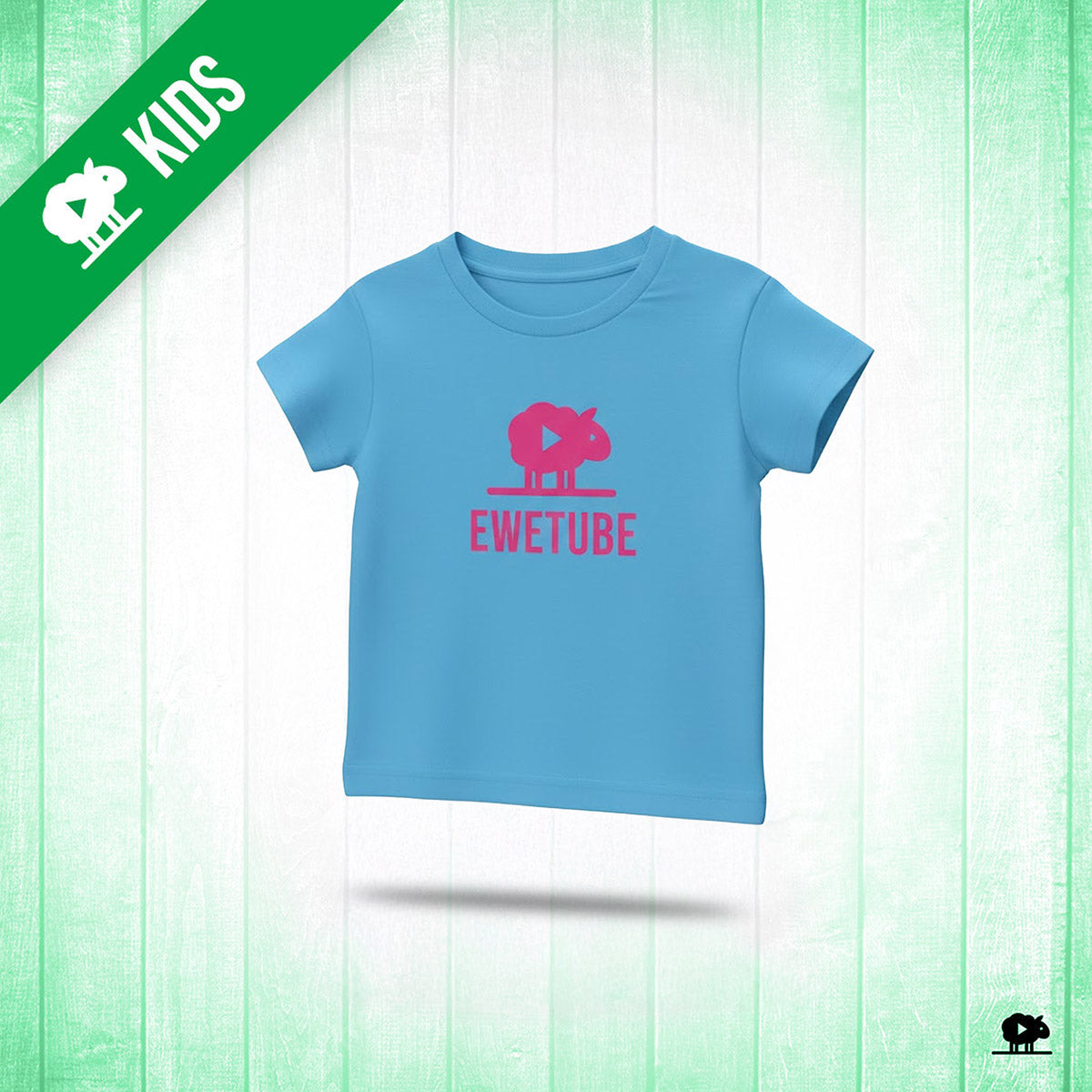 Ewetube Sky Blue Kids T-Shirt