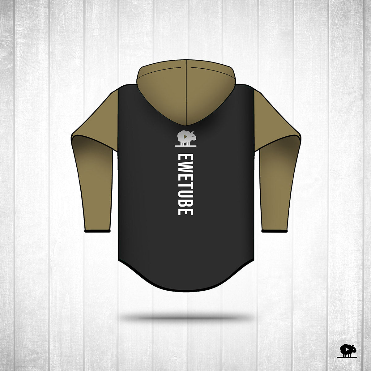 Ewetube Khaki/Grey Shearing Hoodie