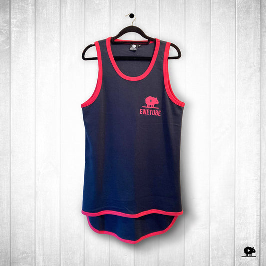 Ewetube Kids Navy/Pink Shearing Singlet