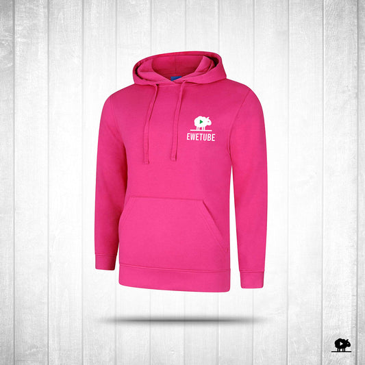 Ewetube Kids Pink Hoodie (Double Logo)