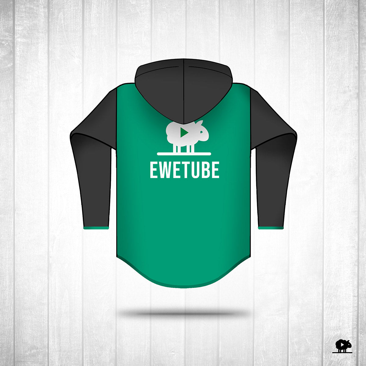 Ewetube Black/Green Shearing Hoodie
