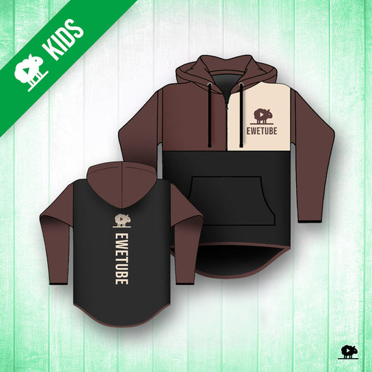 Ewetube Kids Chocolate/Cream Shearing Hoodie
