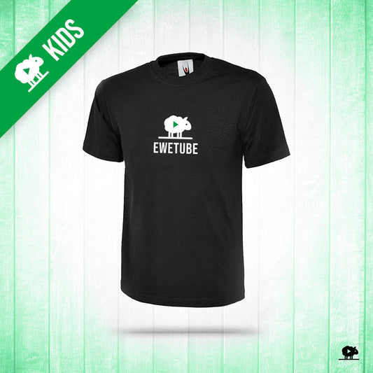 Ewetube Kids Black T-Shirt