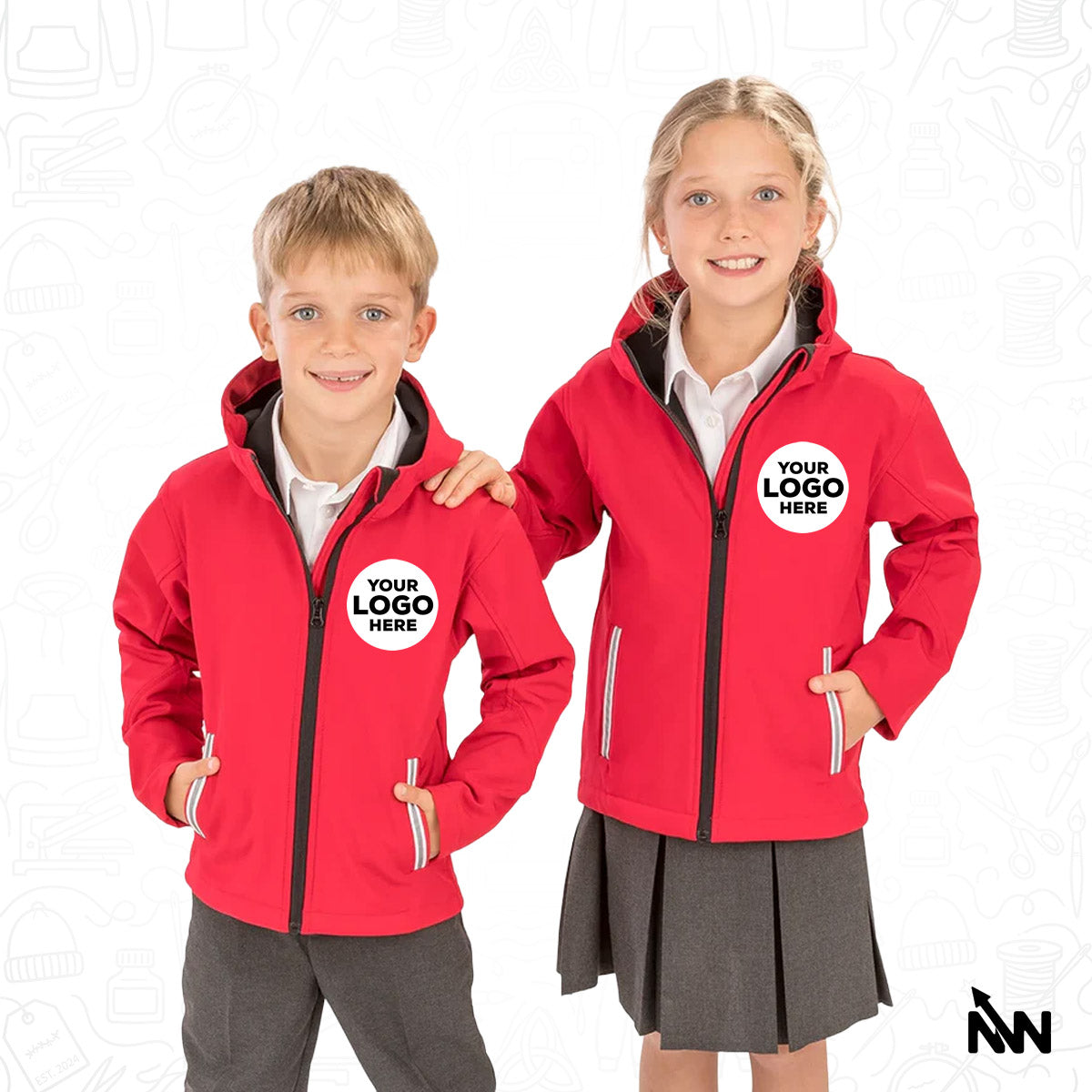 Custom Branded Kids Softshell Jacket (RS224B)