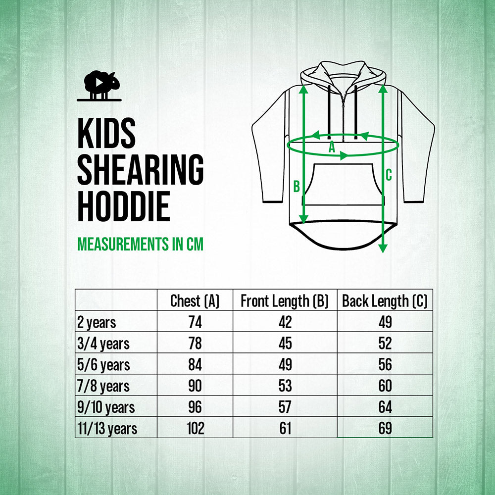 Ewetube Kids Black/Green Shearing Hoodie