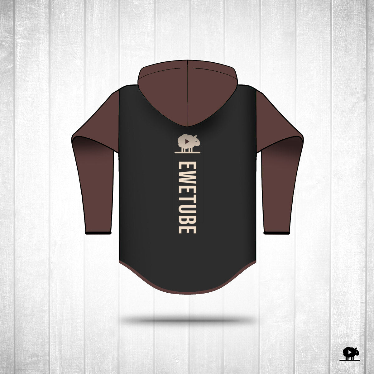 Ewetube Chocolate/Cream Shearing Hoodie