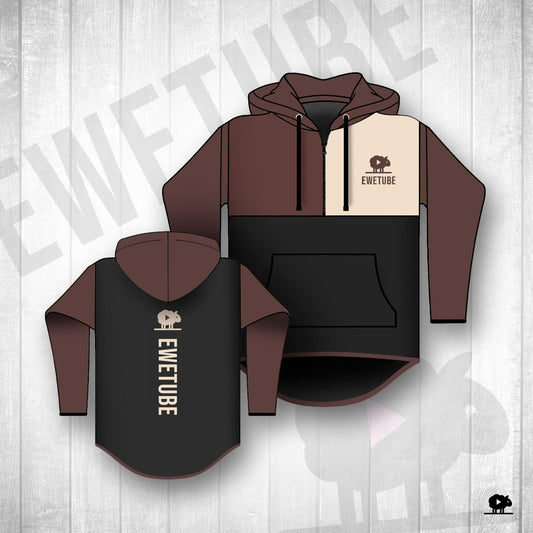 Ewetube Chocolate/Cream Shearing Hoodie